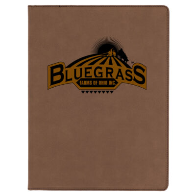 Bluegrass Farms - Brown Laserable Leatherette Portfolio with Notepad Thumbnail